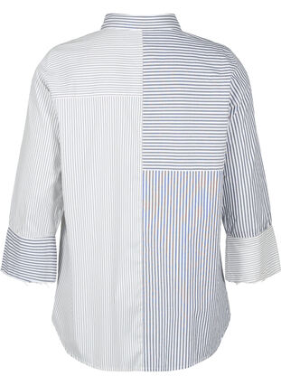 Zizzi Langermet skjorte med striper, Lava Smoke Stripe, Packshot image number 1