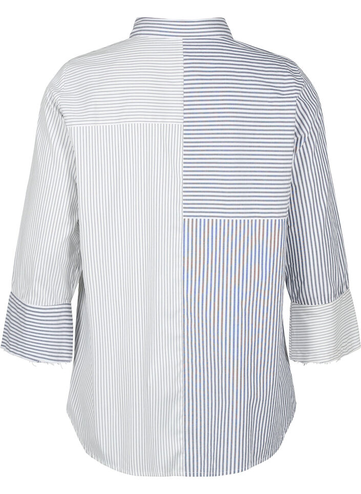 Langermet skjorte med striper, Lava Smoke Stripe, Packshot image number 1