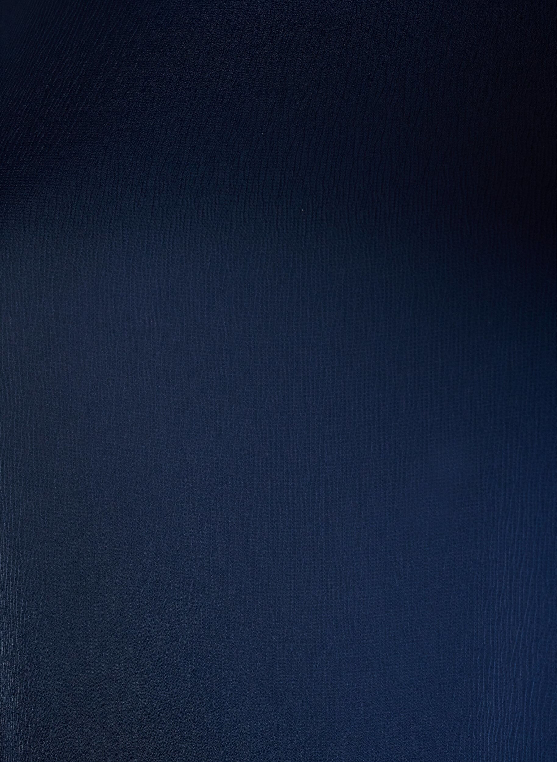 ZizziSatengbluse med albuelange ermer, Bl&aring;, Packshot image number 2