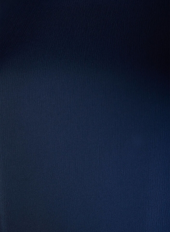 Satengbluse med albuelange ermer, Bl&aring;, Packshot image number 2