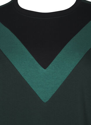 Zizzi Lang, fargeblokket sweatshirt, Scarab Color Block, Packshot image number 2