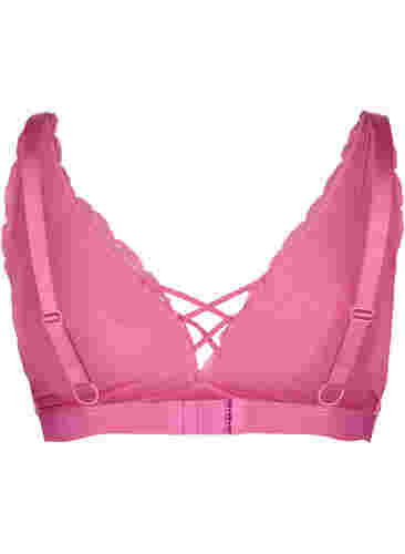 Support the breasts - Blonde-BH med stringdetaljer, Rose, Packshot image number 1