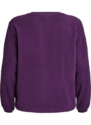 Zizzi Myk genser i teddy-fleece, Lilla, Packshot image number 1