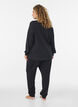 Langermet jersebluse med rund hals, Svart, Model image number 2