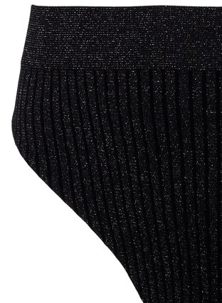 G-streng med glitter og normal høyde livet, Black w. Lurex, Packshot image number 2