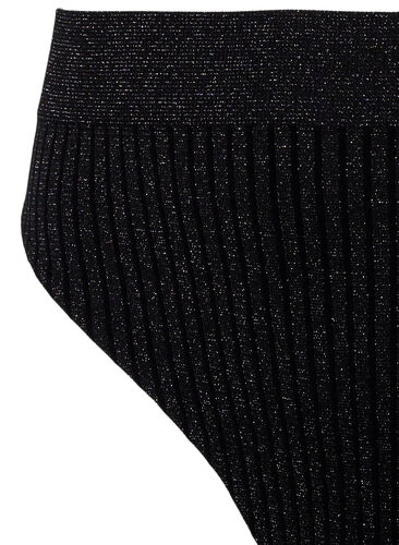 G-streng med glitter og normal høyde livet, Black w. Lurex, Packshot image number 2