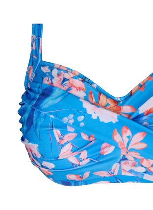 Mønstrete bikinioverdel, Bright Blue Print, Packshot image number 2