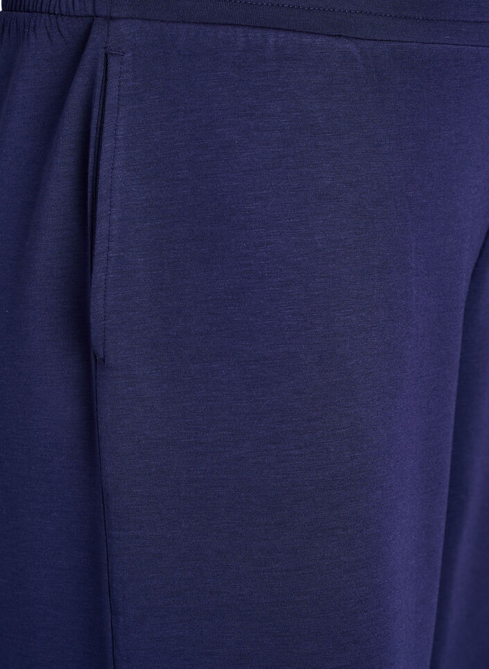 7/8 modal-miks bukser med lommer, Blå, Packshot image number 2