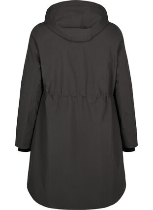 Zizzi Funksjonell parkas vinterjakke med hette, Raven, Packshot image number 1