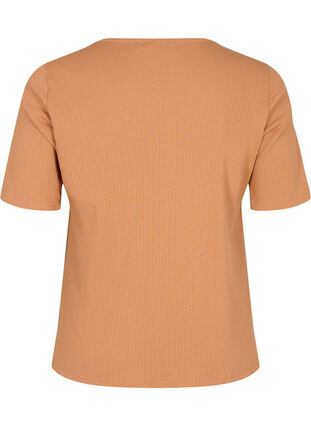T-skjorte med knapper, Pecan Brown, Packshot image number 1