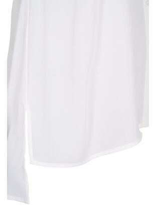 Langermet skjorte med V-hals, Bright White, Packshot image number 3