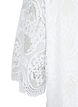 Kortermet festkjole med blonder, Bright White, Packshot image number 3
