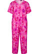 Blomstret jumpsuit med flaggermusermer, Pink Rose AOP, Packshot image number 0