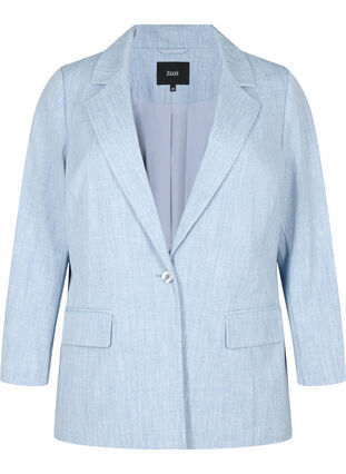 Zizzi Melert blazer med knappelukking, Infinity , Packshot image number 0