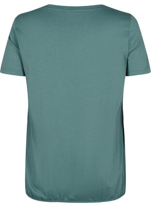 Kortermet T-skjorte i bomull med elastisk kant, Sea Pine W. Life, Packshot image number 1