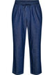 Jeans med rett passform og elastisk linning, Bl&aring;, Packshot image number 0