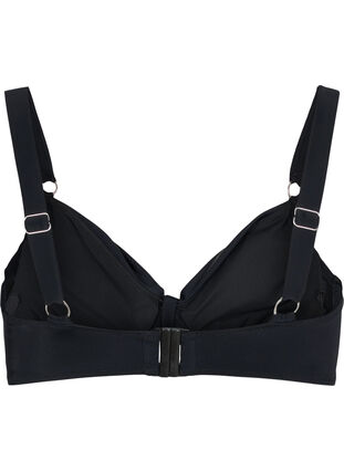 Bikinitopp med draperinger, Black, Packshot image number 1