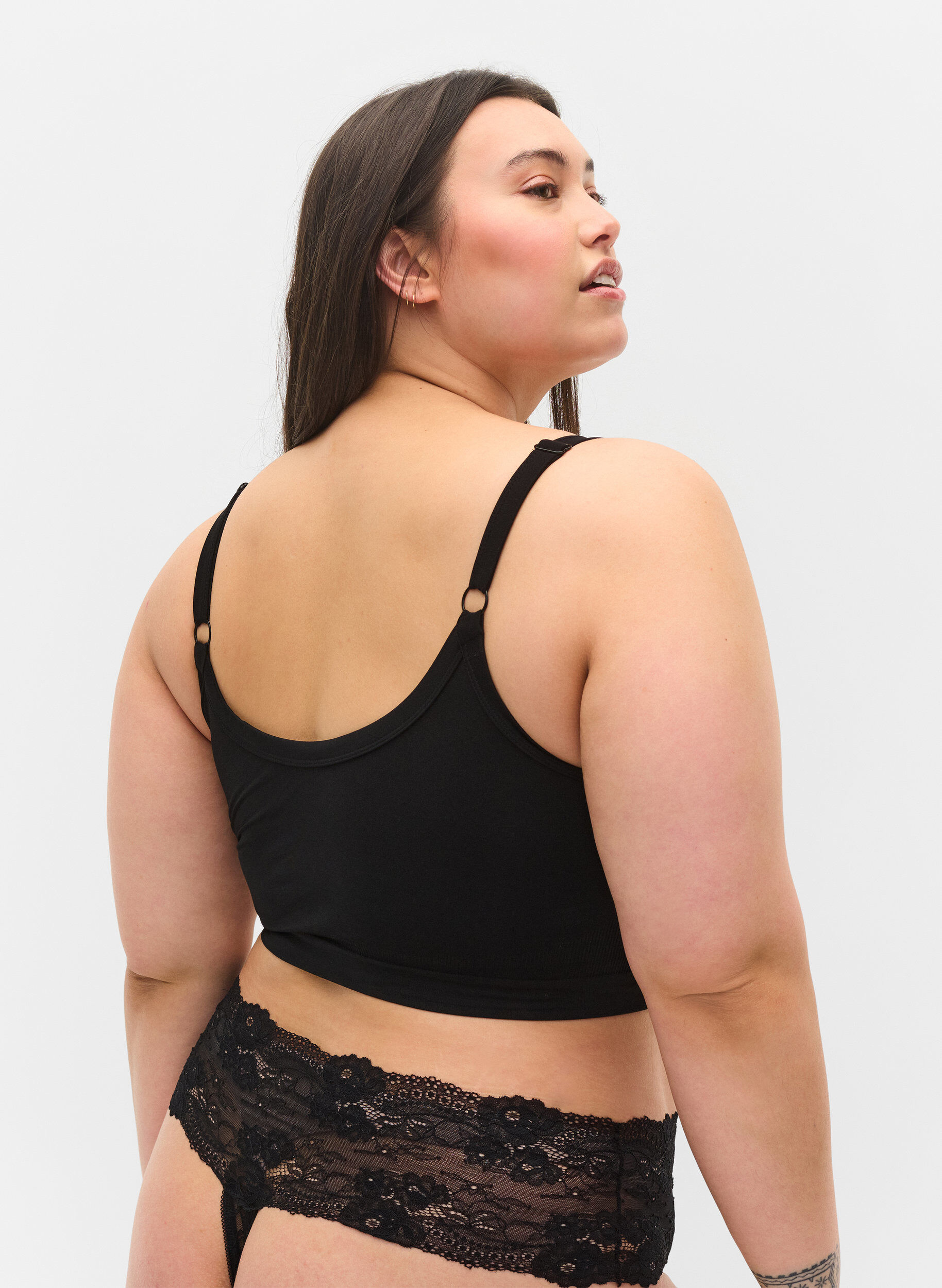 Zizzi2-pk g-streng truse, Svart, Model image number 1