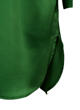 Lang shiny skjorte med splitt, Formal Garden, Packshot image number 3