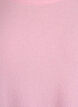 Strikkebluse med korte ermer, Rosa, Packshot image number 2