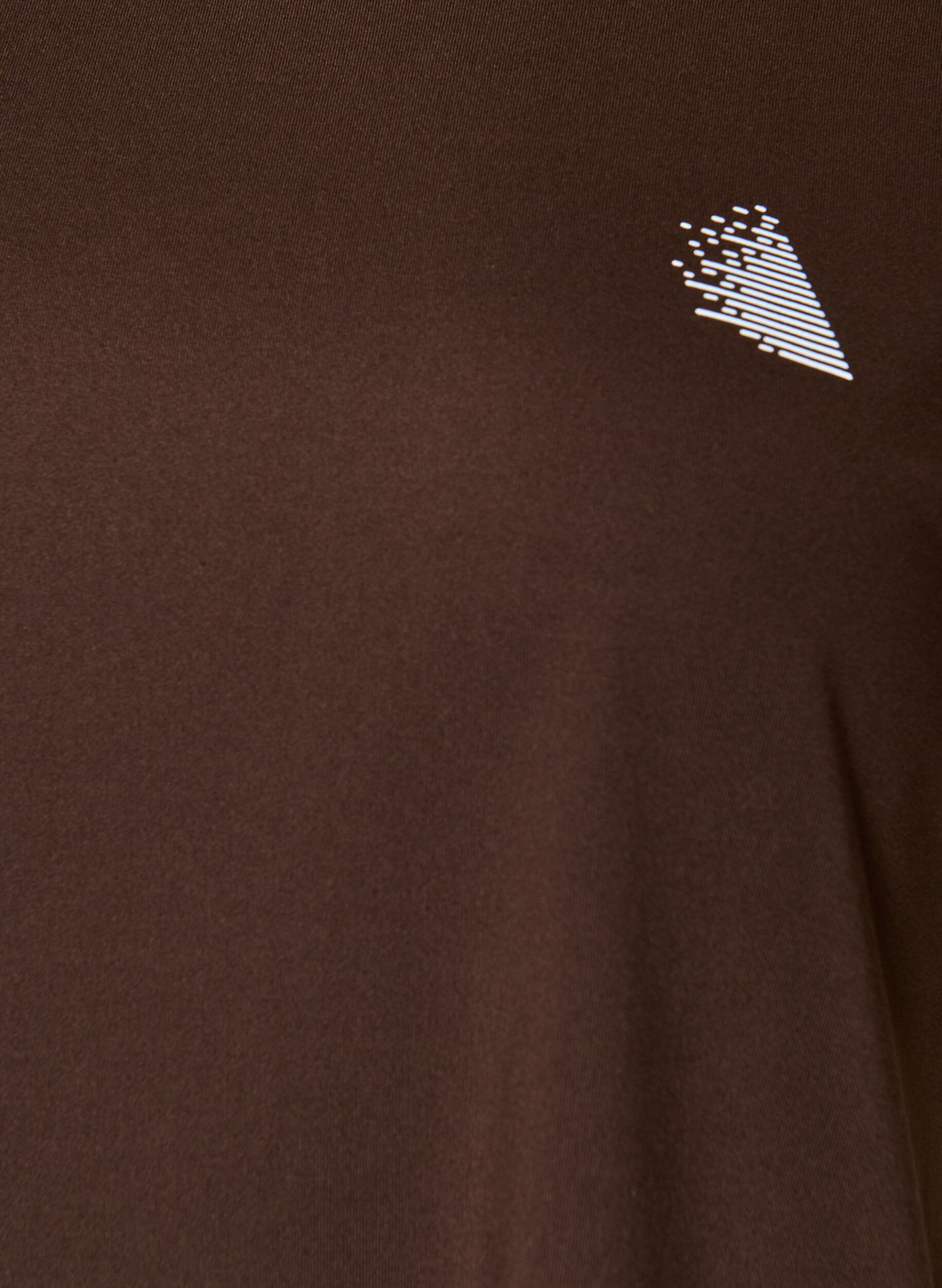 ZizziEnsfarget trenings-T-skjorte, Brun, Packshot image number 2