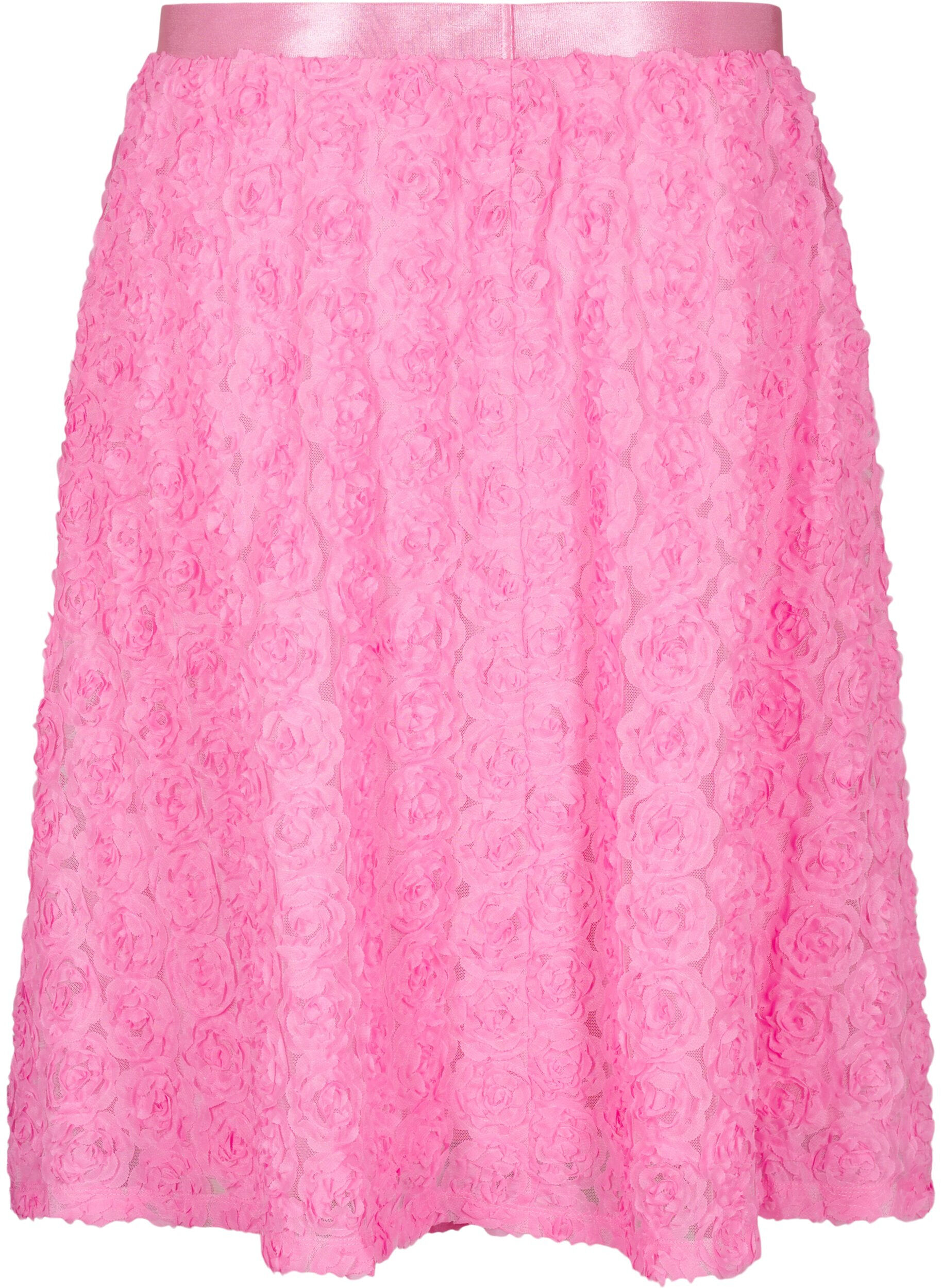 Zizzi Midiskj&oslash;rt med 3D-blomster, Dianthus, Packshot image number 1