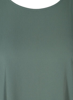Kortermet bluse med rund hals, Balsam Green, Packshot image number 2