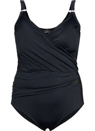 Badedrakt med omslagseffekt, Black