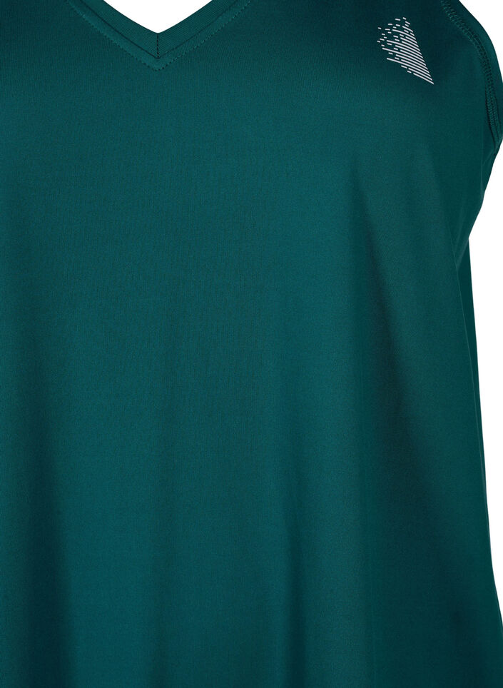 Treningsoverdel med v-hals, Deep Teal, Packshot image number 2