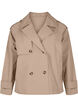 Kort trenchcoat med klassiske detaljer, Grå, Packshot image number 0