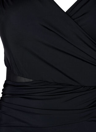 Badedrakt med wrap, Black, Packshot image number 2