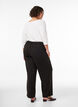 Dressbukse med h&oslash;y midje og straight fit, Svart, Model image number 1