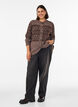 Jacquard m&oslash;nster cardigan, Brun, Model image number 1