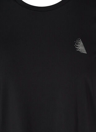 Kortermet T-skjorte til trening, Black, Packshot image number 2
