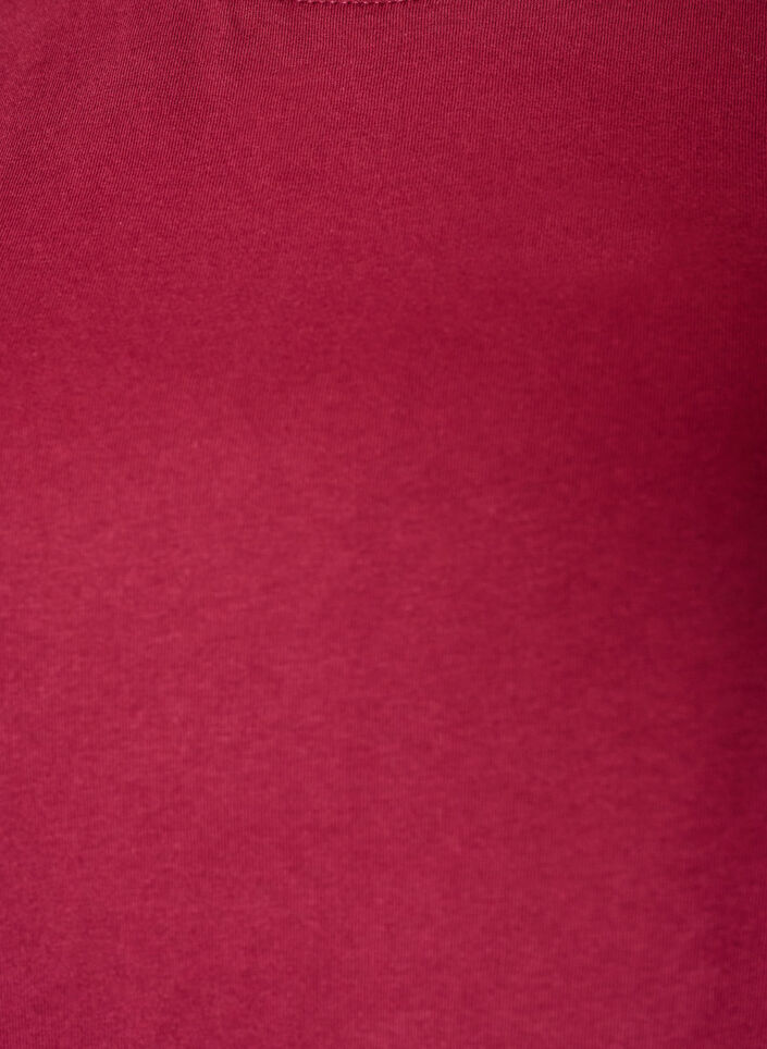 T-skjorte med asymmetrisk blondekant, R&oslash;d, Packshot image number 2