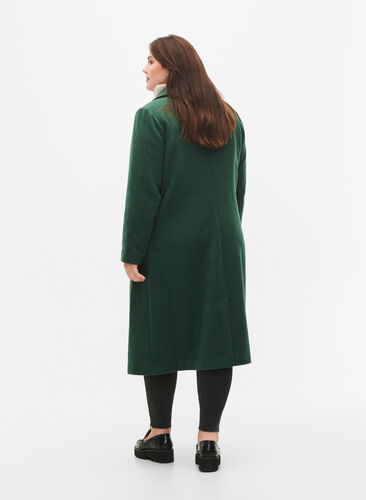 Kåpe med knapper og lommer, Trekking Green Mel, Model image number 1