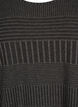Bluse med 3/4-ermer og stripemønster, Dark Grey Melange, Packshot image number 2