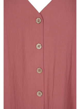 Viskosebluse med knapper og V-hals, Withered Rose, Packshot image number 2