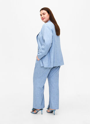 Melerte bukser med strikk og knappelukking, Infinity , Model image number 1