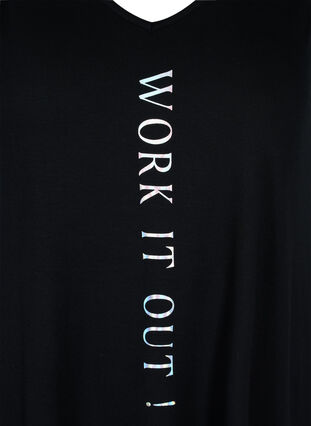 Treningstopp i viskosemateriale, Black, Packshot image number 2