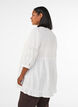 Tunika med broderidetaljer i maljer og 3/4 ermer, Vanilje, Model image number 2