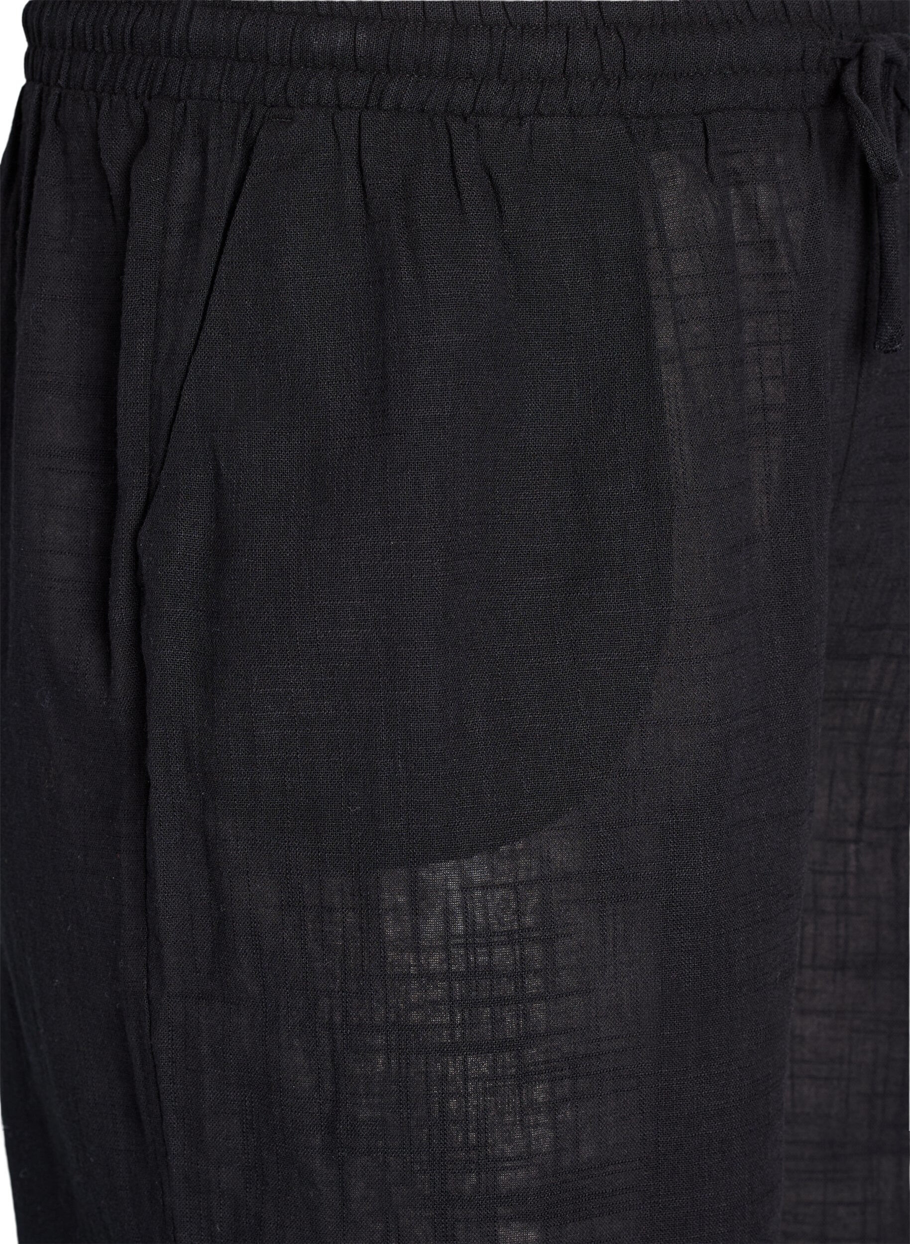 Zizzi FLASH - Bukse med rett passform og h&oslash;y midje, Svart, Packshot image number 2