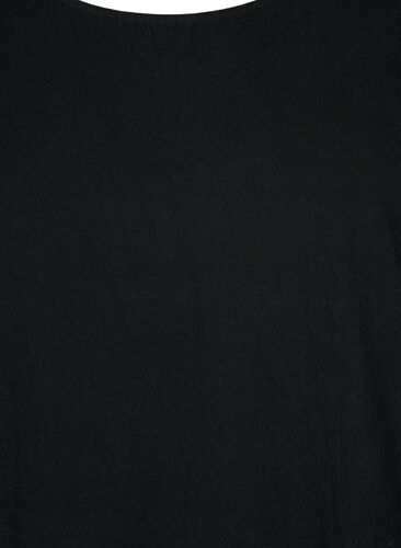 FLASH - kortermet tunika i bomull, Black, Packshot image number 2