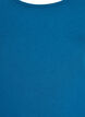 Ensfarget basic topp i bomull, Bl&aring;, Packshot image number 2