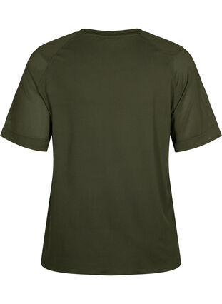 Kortermet trenings T-skjorte med rund hals, Forest Night, Packshot image number 1
