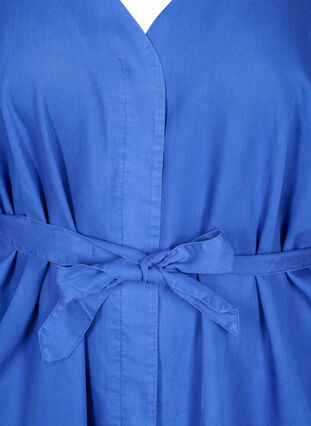 Kjole med 3/4-ermer og knyting, Dazzling Blue, Packshot image number 2