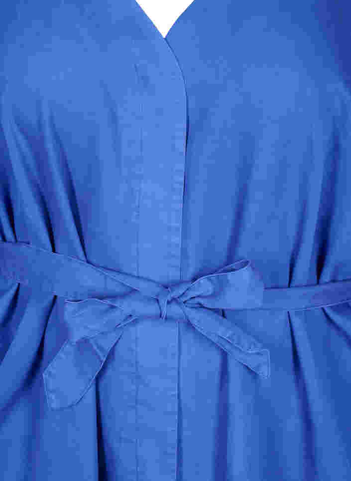 Kjole med 3/4-ermer og knyting, Dazzling Blue, Packshot image number 2