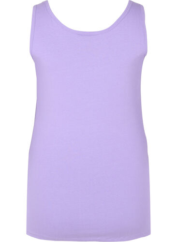 Ensfarget basistopp i bomull, Paisley Purple, Packshot image number 1