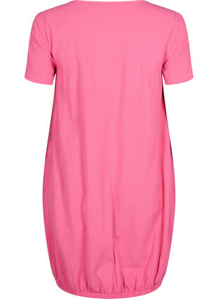 Zizzi Kortermet bomullskjole, Rosa, Packshot image number 1