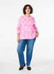 Cardigan med hjerter og gyldne knapper, Rosa, Model image number 1